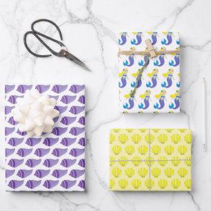Meerjungfrau Girl Beach Muscheln Geschenkpapier Set