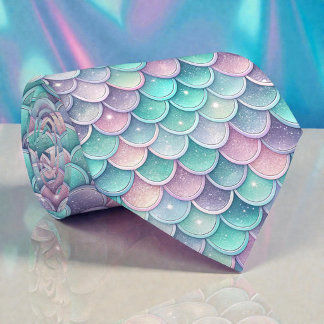 Meerjungfrau Glam Pastellfarben Krawatte