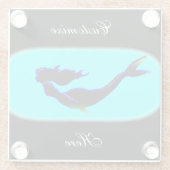 Meerjungfrau Glasuntersetzer (Rückseite)