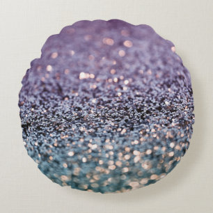 Meerjungfrau Glitter Bokeh Glam 2 Rundes Kissen