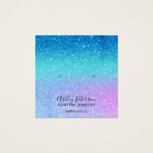 Meerjungfrau Glitzer blau lila Ohrringe anzeigen (Vorderseite)