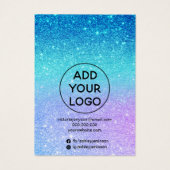 Meerjungfrau Glitzer blauer Ohrring (Rückseite)