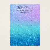 Meerjungfrau Glitzer blauer Ohrring (Vorderseite)