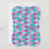 Meerjungfrau, Glitzer, Schwanz, Mädchen Einladung (Rückseite)