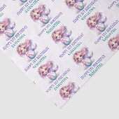 Meerjungfrau glücklich 1. Geburtstag lila und türk Seidenpapier (Ausschnitt)