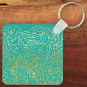 Meerjungfrau - Gold Schlüsselanhänger (Rückseite)