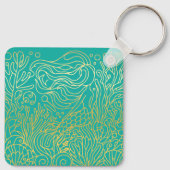 Meerjungfrau - Gold Schlüsselanhänger (Rückseite)