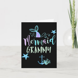 Meerjungfrau Grammy Geburtstag Meerjungfrau Famili Karte