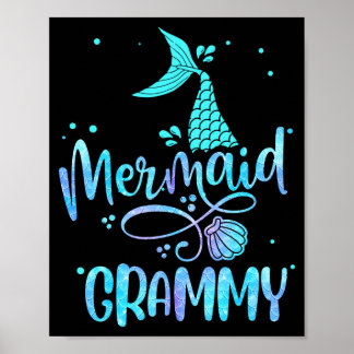 Meerjungfrau Grammy lustige Frauen Familien-Matchi Poster