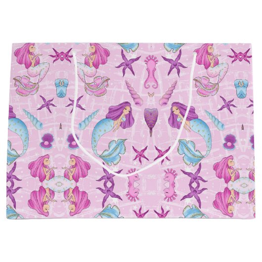 Meerjungfrau-große Geschenk-Tasche Große Geschenktüte (Vorderseite)