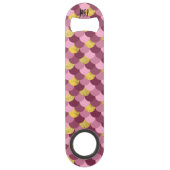 *~* Meerjungfrau-Haut-Goldfolien-magentarotes Rosa Speed Flaschenöffner (Rückseite)