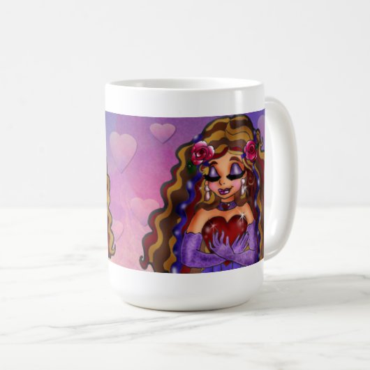 "Meerjungfrau-Herz-" Tasse (VorderseiteRechts)