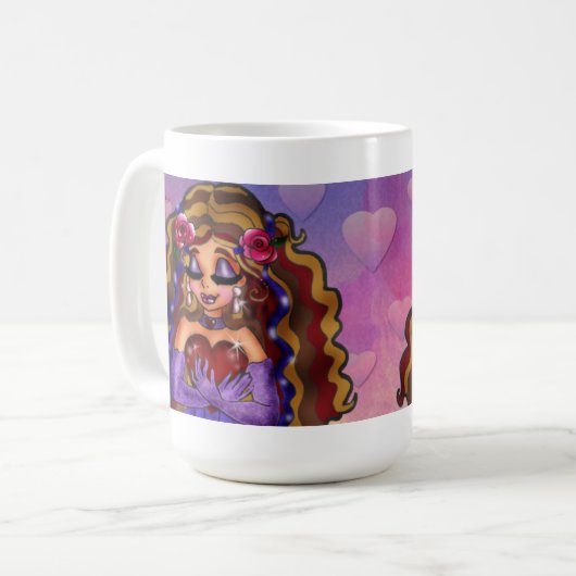 "Meerjungfrau-Herz-" Tasse (Vorderseite Links)