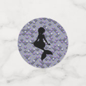 Meerjungfrau Hochzeitsgelb Rosa Blau Konfetti (Klein Vorderseite)