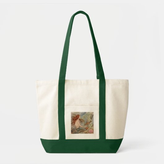 Meerjungfrau-Illustrations-Taschen-Tasche Tragetasche (Vorne)