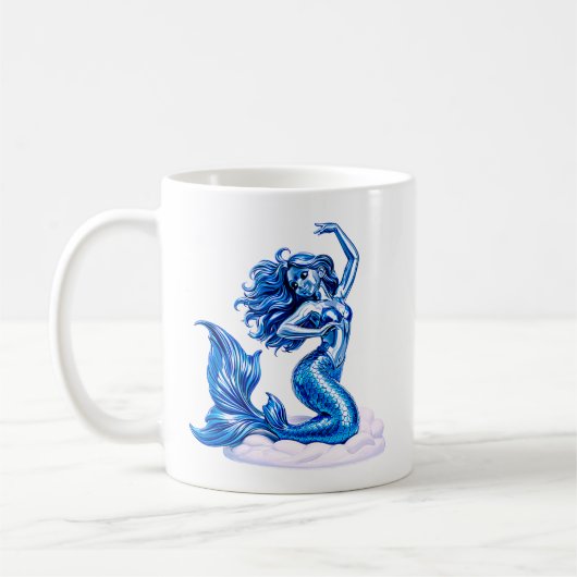 Meerjungfrau Illustrationskunst Kaffeetasse (Links)