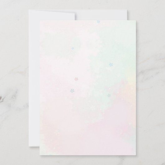 Meerjungfrau im 3. Geburtstag Party Einladung (Rückseite)