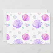 Meerjungfrau im Foto Birthday Einladung (Rückseite)