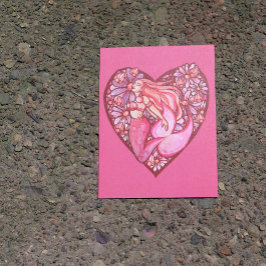 Meerjungfrau im Herzen Postkarte