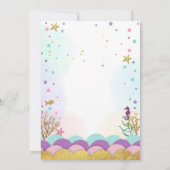 Meerjungfrau im Meer Einladung Lila (Rückseite)