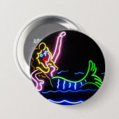 Meerjungfrau im Neon Button (Vorne & Hinten)