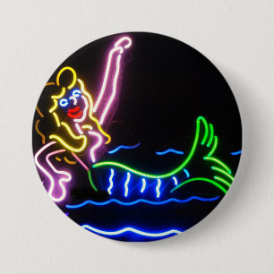Meerjungfrau im Neon Button