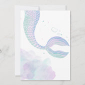 Meerjungfrau im Rahmen der Einladung zur Geburtsta (Rückseite)