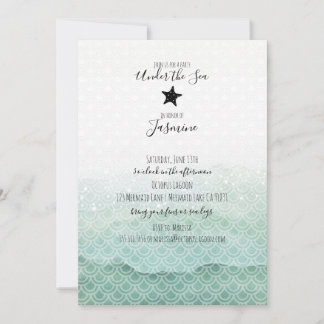 Meerjungfrau im Rahmen der Geburtstagspartei Einladung