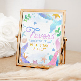 Meerjungfrau im Rahmen der Geburtstagspartei Poster