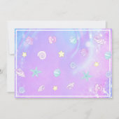 Meerjungfrau im Rahmen des Fotos zum Geburtstag Einladung (Rückseite)