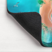 Meerjungfrau im Sonnenuntergang mit dem grünen Mousepad (Ecke)