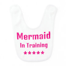 Meerjungfrau im Training Baby Bib
