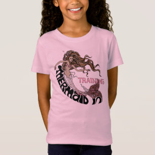Meerjungfrau im Training, Kinder (brünett) T-Shirt
