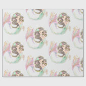 Meerjungfrau im Umschlagpapier Geschenkpapier (Flach)