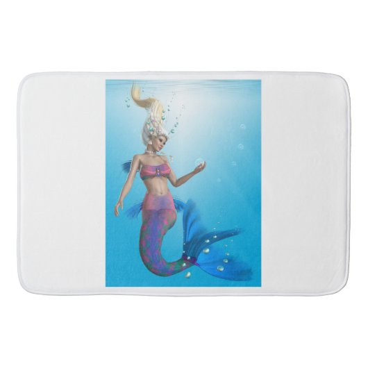 Meerjungfrau in Aqua Badematte (Vorderseite)