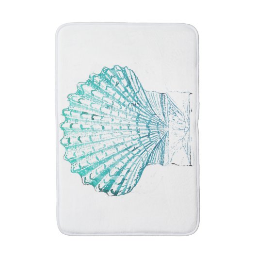 Meerjungfrau in aquamariner Aquarellfarbe Badematte (Vorderseite Vertikal)