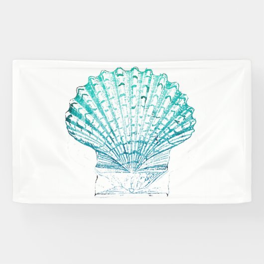 Meerjungfrau in aquamariner Aquarellfarbe Banner (Horizontal)