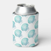 Meerjungfrau in aquamariner Aquarellfarbe Dosenkühler (Kanne Vorderseite)