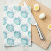 Meerjungfrau in aquamariner Aquarellfarbe Geschirrtuch (Viertel Falte)