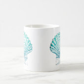 Meerjungfrau in aquamariner Aquarellfarbe Kaffeetasse (Mittel)
