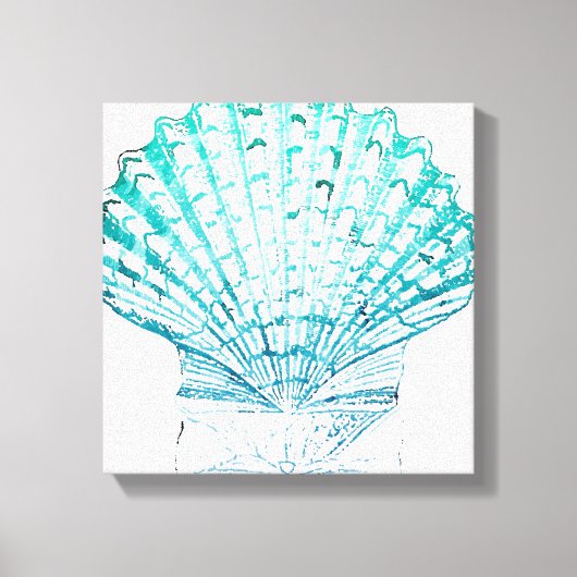 Meerjungfrau in aquamariner Aquarellfarbe Leinwanddruck (Vorderseite)