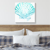 Meerjungfrau in aquamariner Aquarellfarbe Leinwanddruck (Insitu (Schlafzimmer))