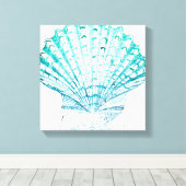 Meerjungfrau in aquamariner Aquarellfarbe Leinwanddruck (Insitu (Holzboden))