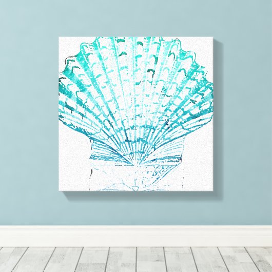 Meerjungfrau in aquamariner Aquarellfarbe Leinwanddruck (Insitu (Holzboden))