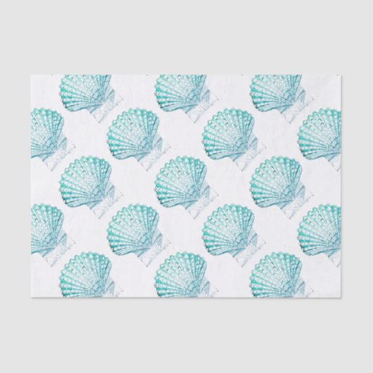 Meerjungfrau in aquamariner Aquarellfarbe Seidenpapier (Vorderseite)