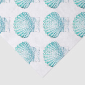 Meerjungfrau in aquamariner Aquarellfarbe Seidenpapier (Ausschnitt)