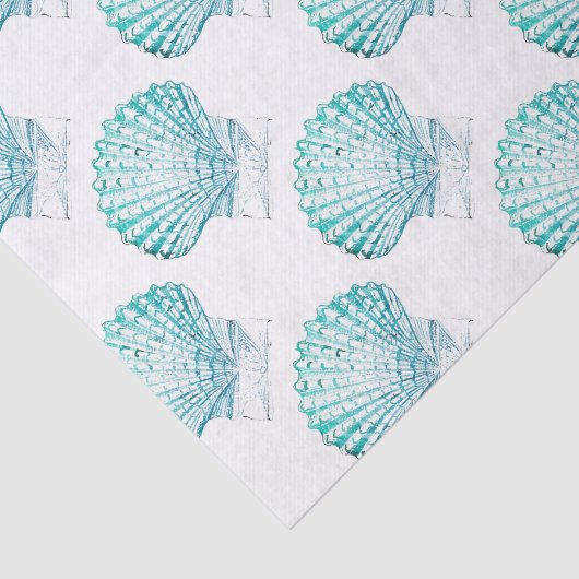 Meerjungfrau in aquamariner Aquarellfarbe Seidenpapier (Ausschnitt)