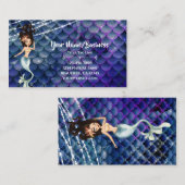 Meerjungfrau in blau ~ Sparkling unter dem Meeress Visitenkarte (Vorne/Hinten)