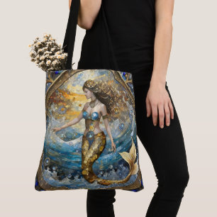 Meerjungfrau in den Ozeanwellen Tasche