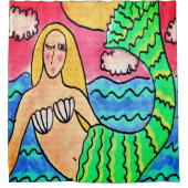 Meerjungfrau in der Abstrakten Art des Sonnenlicht Duschvorhang (Vorderseite)